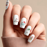 Image 1 of SANTA JACK & SALLY NAIL DECALS