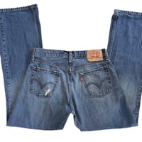 Image 4 of Mens Levi's 527 Boot cut Jeans, straight fit low rise dark wash VNTG ''06''  SZ 30/30 