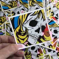 Pop Skull, pop art sticker, vinyl sticker, Laptop Stickers