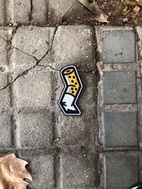Burned out cigarette embroidered patch