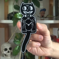 Image 1 of Cat Clock embroidered patch