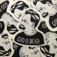 Image 1 of Nietzsche God Is Dead sticker
