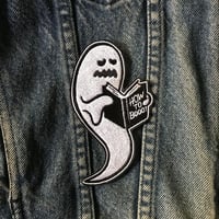How to Booo! Ghost Embroidered Patch