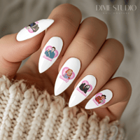 Image 1 of BARBIE SLASHER CREW VALENTINE NAIL  DECALS 