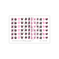 Image 3 of GHOSTFACE VALENTINE NAIL DECALS 