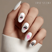 Image 2 of GHOSTFACE VALENTINE NAIL DECALS 