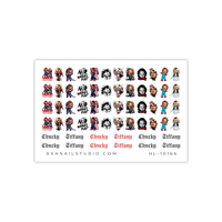 Image 2 of THE BRIDE & CHUCKY NAIL DECALS