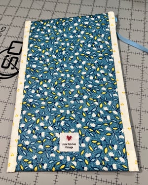 Image of Vintage Yellow Flowered Zippered Bag