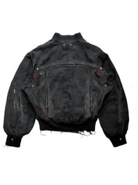 Image 2 of AW25 ‘Roztrhané’ Black Bomber Jacket 