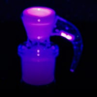 Image 2 of TRANS MARINA > DENSE WHITE SATIN / PURPLE SPARKLE 18MM SLIDE