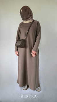 Image 1 of Mocha Jumper Dress