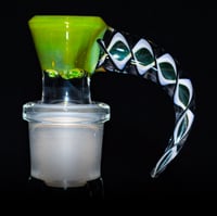 Image 1 of GREEN OPAL / ILLUMINATI SPIRAL 18MM SLIDE