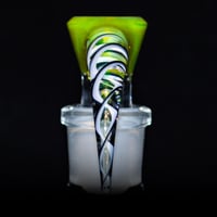 Image 3 of GREEN OPAL / ILLUMINATI SPIRAL 18MM SLIDE