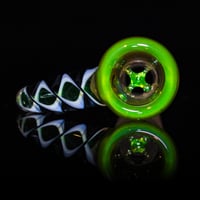 Image 5 of GREEN OPAL / ILLUMINATI SPIRAL 18MM SLIDE