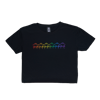 TITTY PRIDE BLACK FLOWY CROP TOP