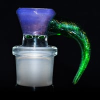 Image 1 of WILDBERRY > ICY WHITE SATIN / GREEN STARDUST 18MM SLIDE