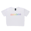 TITTY PRIDE WHITE FLOWLY CROP TOP