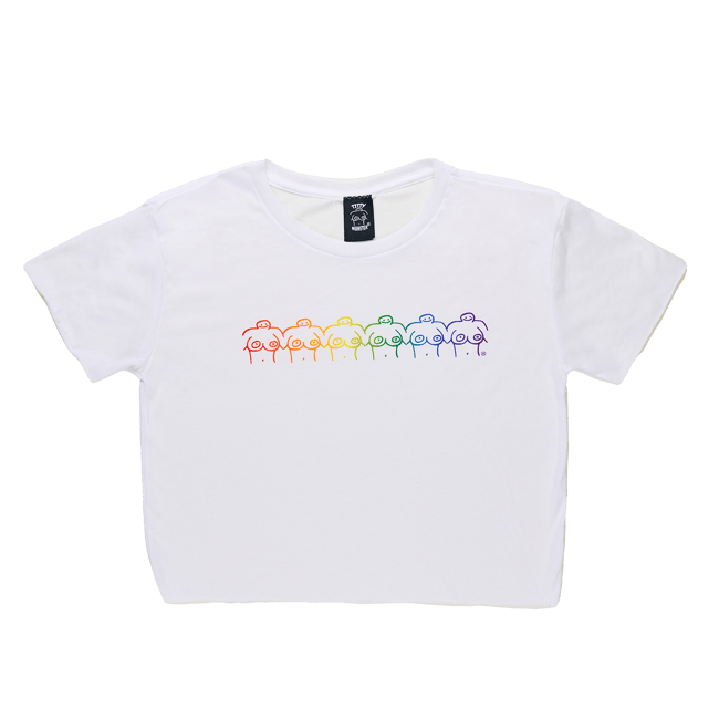 TITTY PRIDE WHITE FLOWLY CROP TOP