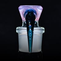 Image 2 of ROSE QUARTZ > ICY WHITE SATIN / BLUE STARDUST 18MM SLIDE