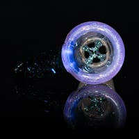 Image 4 of ROSE QUARTZ > ICY WHITE SATIN / BLUE STARDUST 18MM SLIDE