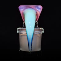 Image 2 of ROSE QUARTZ > ICY WHITE SATIN / DENSE MARINA 18MM SLIDE