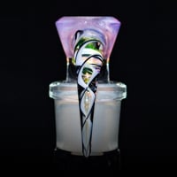 Image 3 of ROSE QUARTZ > ICY WHITE SATIN / ILLUMINATI SPIRAL 18MM SLIDE