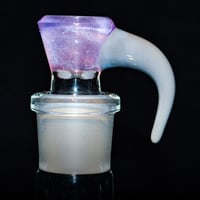 Image 1 of ROSE QUARTZ > ICY WHITE SATIN / OREGON GRAY 18MM SLIDE