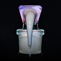 Image 2 of ROSE QUARTZ > ICY WHITE SATIN / OREGON GRAY 18MM SLIDE