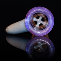 Image 4 of ROSE QUARTZ > ICY WHITE SATIN / OREGON GRAY 18MM SLIDE
