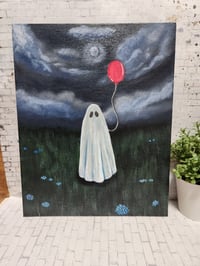 Image 1 of Ghost and Red Balloon | Original 8 x 10