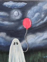Image 4 of Ghost and Red Balloon | Original 8 x 10