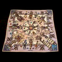 Hermès Cashmere Shawl "Kachinas" by Kermit Oliver 140cm