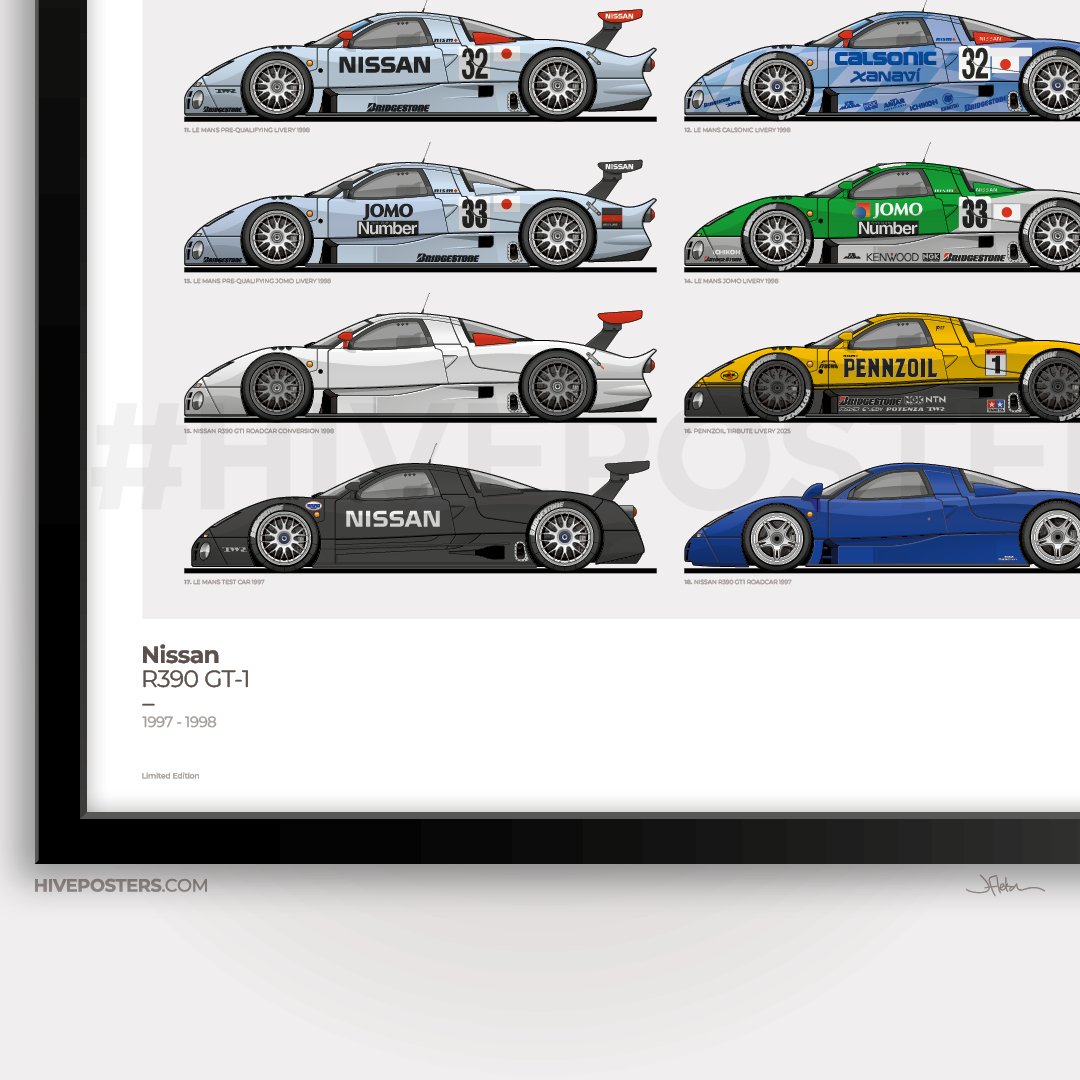 Nissan R390 GT1 Poster | Hive Posters