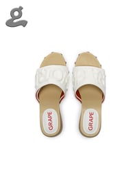Image 2 of White Textured 3D Print Clogs