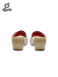 Image 4 of White Textured 3D Print Clogs