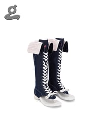 Image 1 of Denim Print “LAPEL#3” Boxing Boots