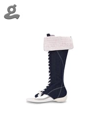 Image 2 of Denim Print “LAPEL#3” Boxing Boots