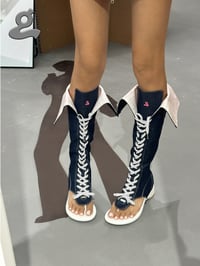 Image 5 of Denim Print “LAPEL#3” Boxing Boots