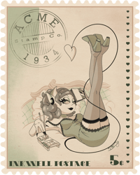 Image 3 of Luci Pinup Stamp