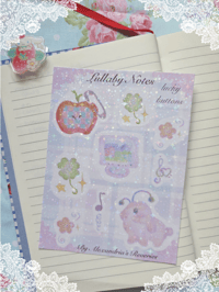 Image 1 of Lucky Button Sticker Sheets~Lullaby Notes