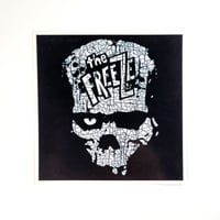 Image 1 of The Freeze Band Logo With One Eye'd Skull Glossy Finish Vinyl Sticker