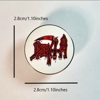 Image 2 of Death Enamel Pin With Original Band Logo