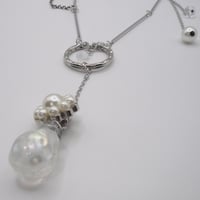 Image 3 of Mecha-Flower Silver Necklace 