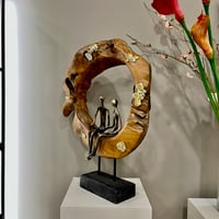 Image 2 of Couple In Aged Wood 72cm