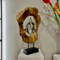 Image 3 of Dancing Couple In Aged Wood 75cm