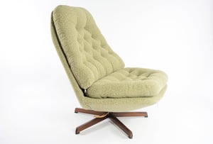Image of Fauteuil scandinave pivotant vert