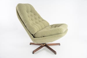 Image of Fauteuil scandinave pivotant vert