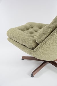 Image 5 of Fauteuil scandinave pivotant vert