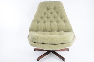 Image of Fauteuil scandinave pivotant vert