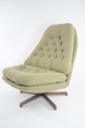 Image of Fauteuil scandinave pivotant vert